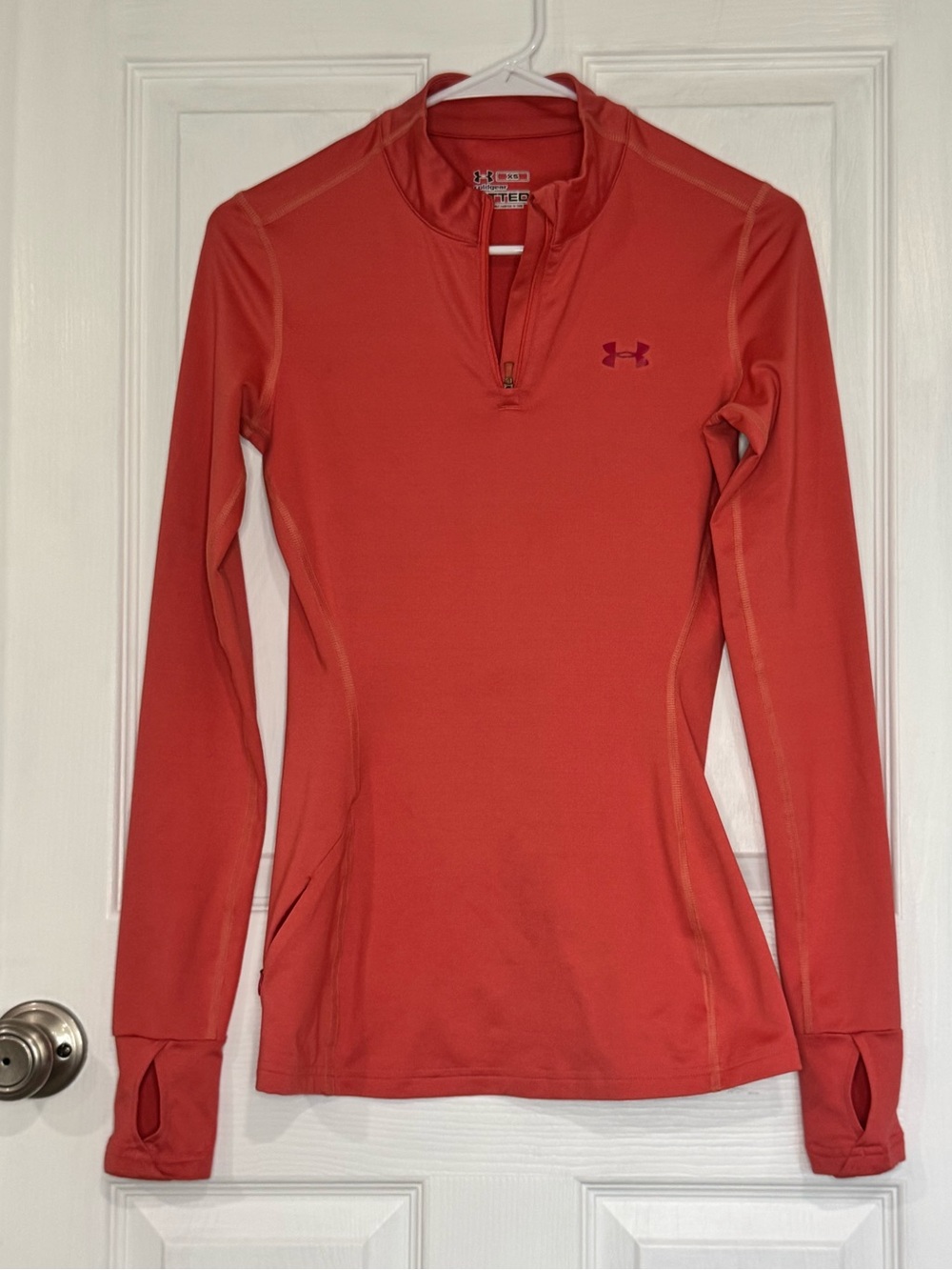Under Armour Women's Coral Quarter-Zip Long Sleeve Cold Gear Top